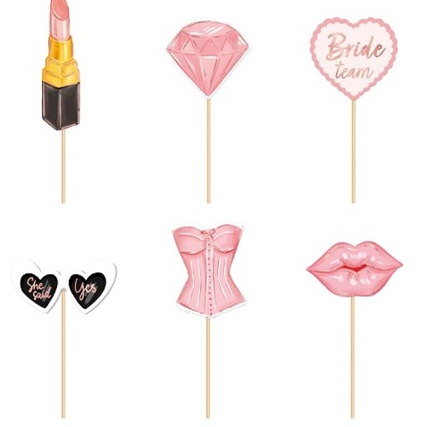 Zápichy na dort Bride To Be 6 ks