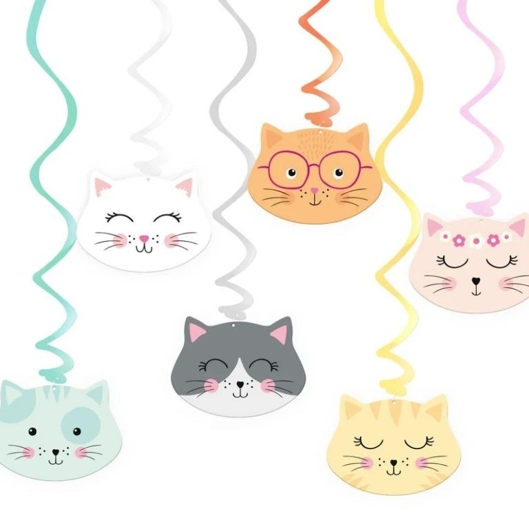 Závěsné spirály Kočky 6 ks