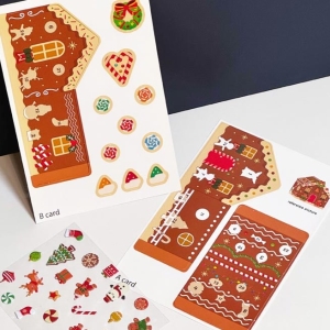 Adventní kalendář papírový - perníková chaloupka