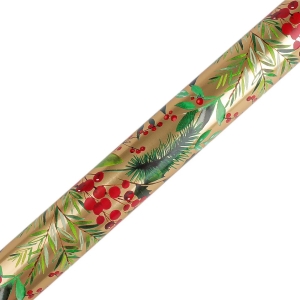 Balící papír vánoční s glitry 0,7x2m