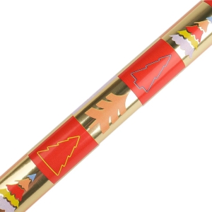 Balící papír vánoční s glitry 0,7x2m