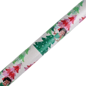Balící papír vánoční s glitry 0,7x2m
