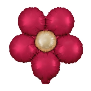 Balónek fóliový červený květ 45 cm 3 ks