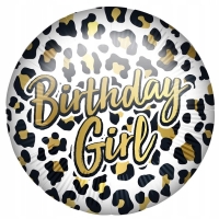 Balnek fliov Birthday Girl leopard 46 cm