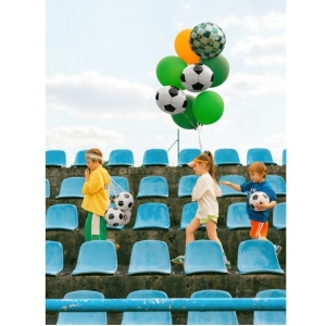 Balónek fóliový HB s fotbalovými míči 35x35 cm
