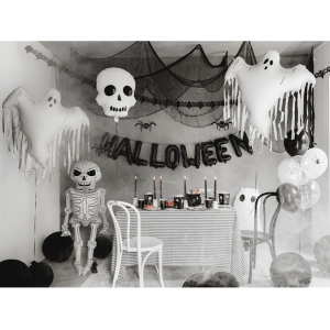 Balónek fóliový Lebka bílá 36x41 cm