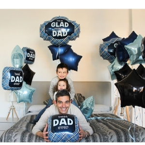 Balónek fóliový hvězda saténová navy modrá 46 cm