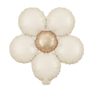 Balónek fóliový krémový květ 45 cm 3 ks