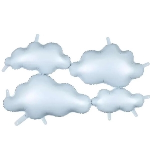 Balón fóliový modro-bílé mraky 99x52 cm