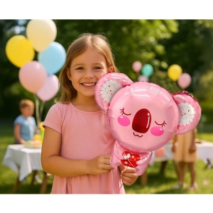 Balónek fóliový Růžová koala 49x54 cm
