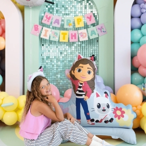 Balónek fóliový stojící Gabby's Dollhouse 92x90 cm