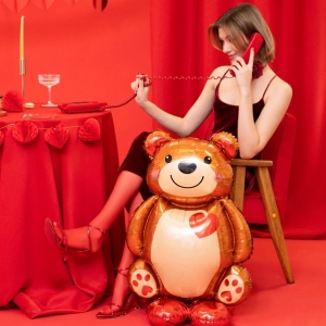 Balónek fóliový Medvídek stojací 91x65 cm