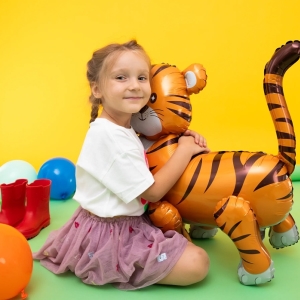 Balónek fóliový Tygr stojící 58x56 cm