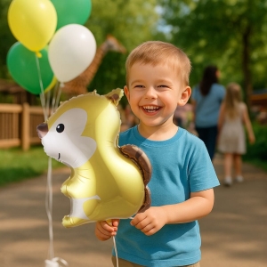 Balónek fóliový Veverka zlatá 50x40 cm