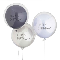 Balnek latexov Happy Birthday mix 60 cm 3 ks