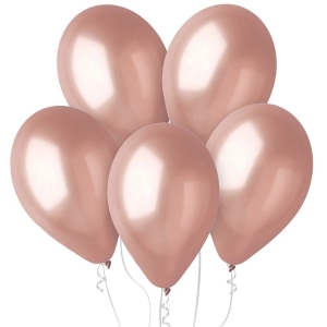Balónky latexové metalické rosegold 30cm 100ks