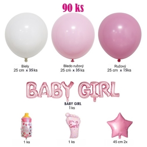 Balónková girlanda Baby Girl