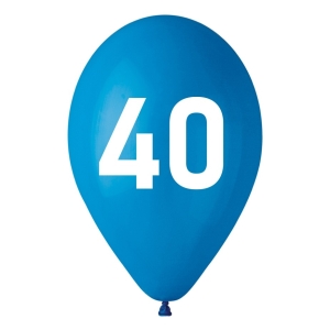 Balnky latexov "40" modr 30 cm 5 ks