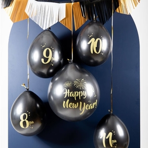 Balnky latexov Happy New Year odpoet 33/61 cm 5 ks