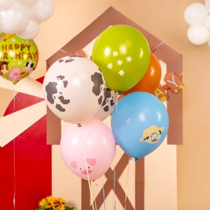 Balónky latexové Farmářský motivy 30 cm 6 ks