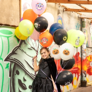 Balónky latexové halloweenské oči 30 cm 6 ks