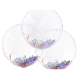 Balónová bublina Bobo transpantní 24 cm 5 ks