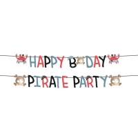 Banner BDAY Pirat party 150 cm