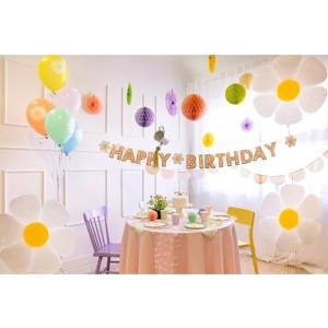 Banner Happy birthday sedmikrsky 200x14,5 cm