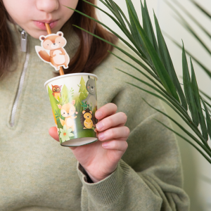 Brčka papírová Zvířecí kamarádi 6 ks