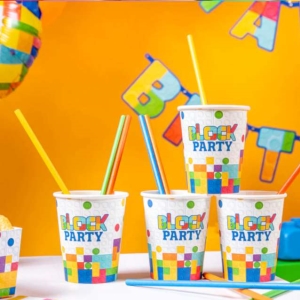 Brčka papírová duhová 10 ks