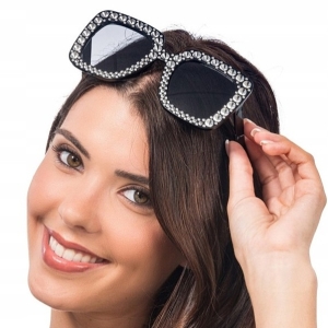 Brýle černé s kamínkovým lemováním