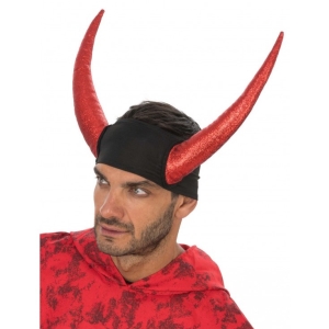 Čelenka rohy červené 29 cm