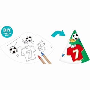 Čiapočky na dotvorenie futbal DIY 6ks