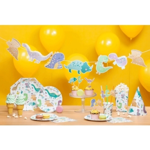 Čepičky papírové dinosaurus 6 ks