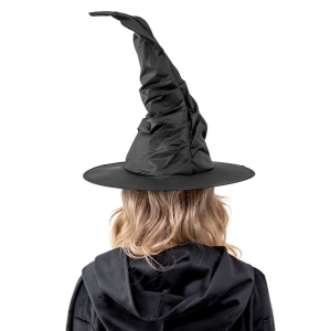 Halloweenský černý čarodějnický klobouk 38x42cm