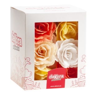 Dekorace na doer z jedlého papíru růže