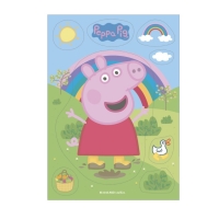 Dekorcia na tortu z jedlho papiera Peppa Pig 15x21 cm