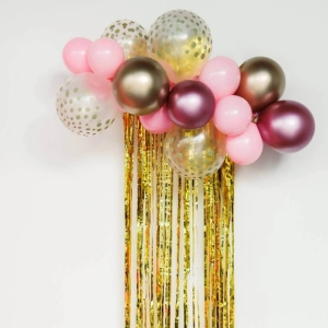 Dekorační závěs fóliový zlatý 2x1 m