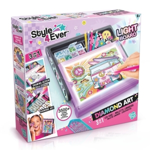 Style4Ever Diamantové malování 3v1 - svítící kufřík