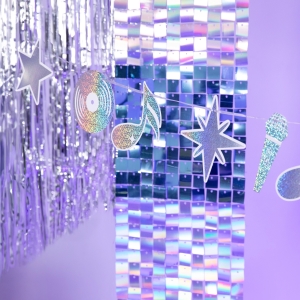 Girlanda Disco stříbrá 110 cm