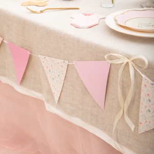 Girlanda vlaječky růžové 190 cm