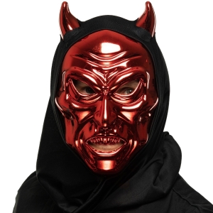 Halloweenská maska čerta červená 46x19cm