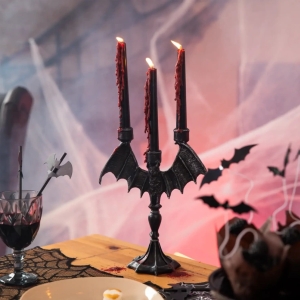 Svíčky Halloweenské černé s krví 2 ks