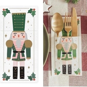 Kapsička na příbory Louskáček 10 x 20 cm 6 ks