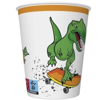 Tgliky papierov Crazy dinosaurus 250 ml 8 ks