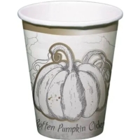 Tgliky papierov Halloween krmovo - zlat 250 ml 8 ks