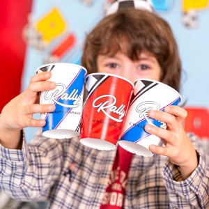 Kelímky papírové závodní auta 270 ml 6 ks