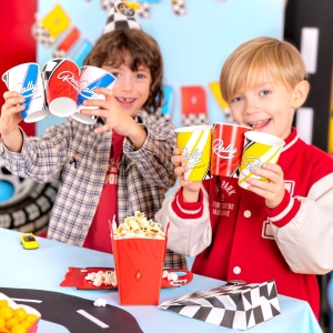 Kelímky papírové závodní auta 270 ml 6 ks