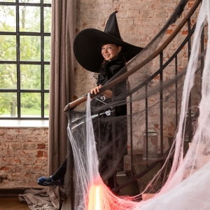 Klobouk čarodějnický černý s vlečkou