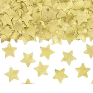 Konfety vystřelovací zlaté hvězdičky 20 cm
